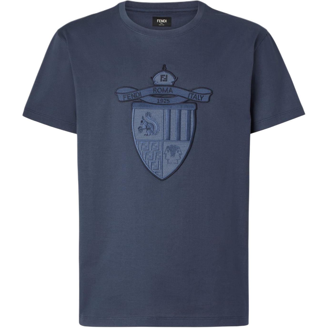 

Футболка Crewneck с вышивкой Crest FENDI, синий