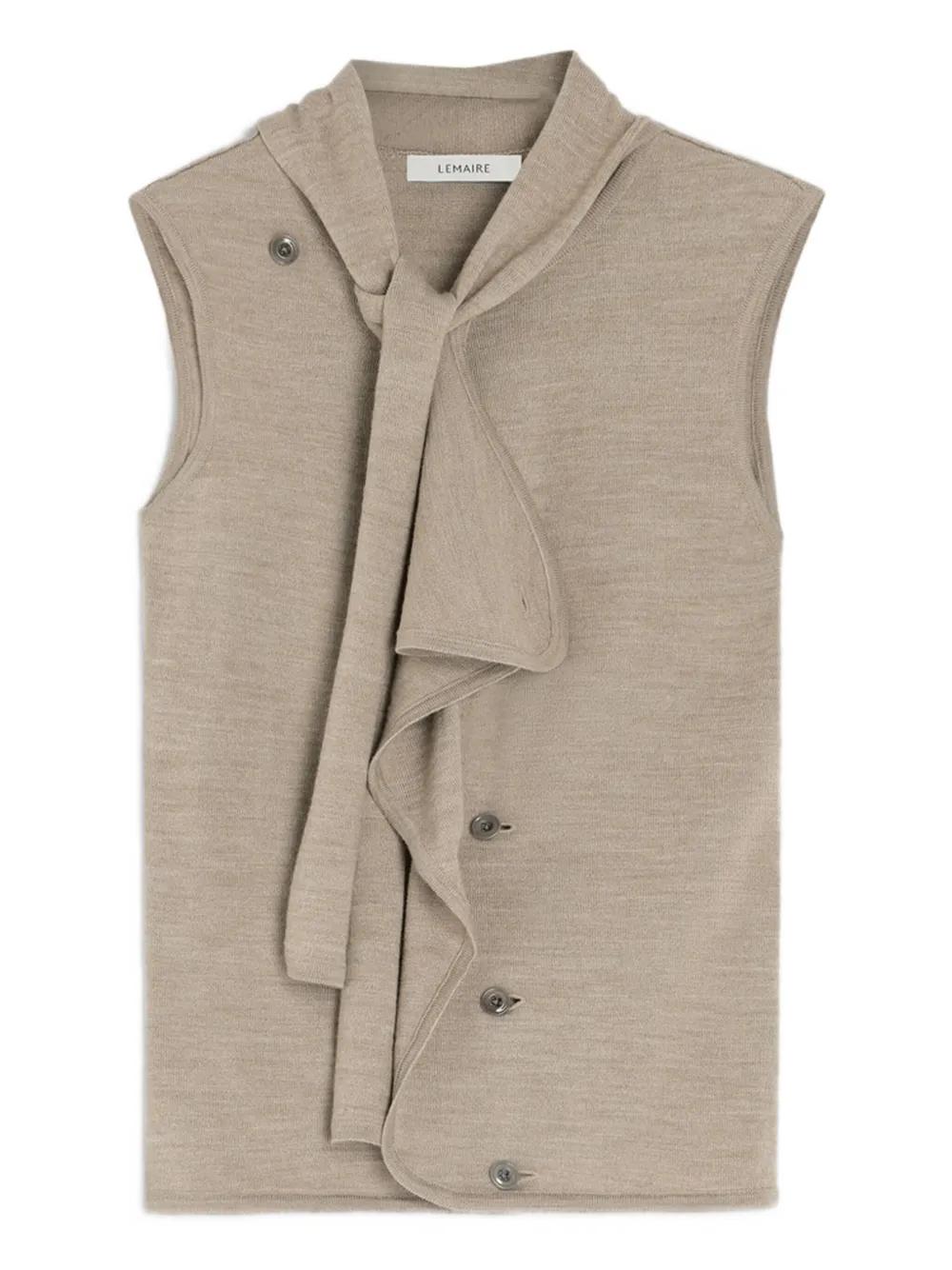 

Трикотажный топ асимметричного кроя с завязками Lemaire, нейтральный