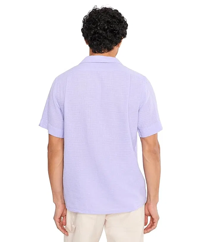 Рубашка льняная Classic Fit Linen-Blend Seersucker Shirt Polo Ralph Lauren, Powder Purple — фото 4