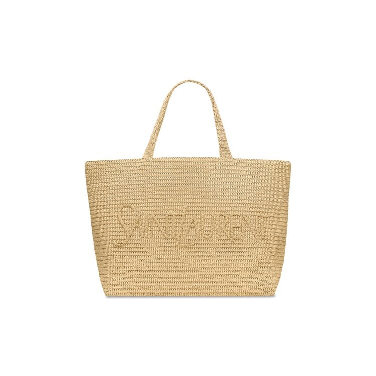 

Сумка-тоут Saint Laurent Raffia Tote, цвет Tan