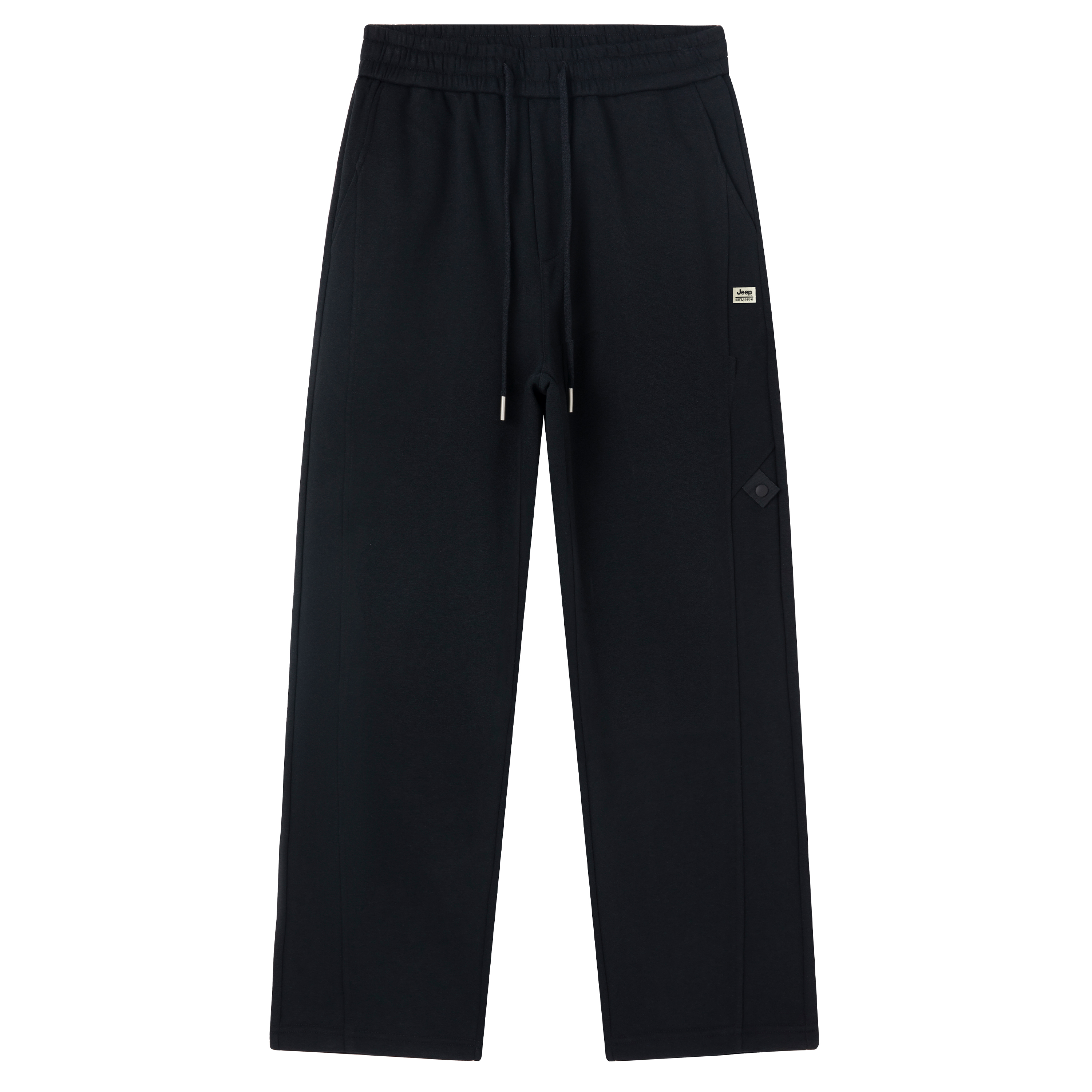 

Jeep Вязаные спортивные штаны Unisex P75GMWP136 Black[Official] Moderate Straight Fit