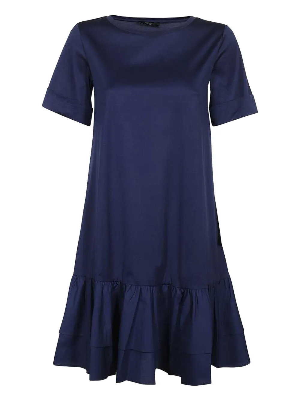 

Мини-платье из хлопка с оборками Weekend Max Mara, синий