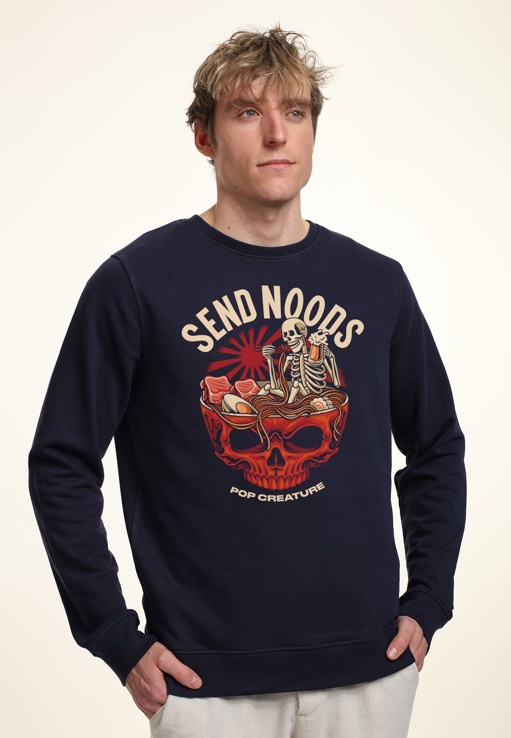 

Толстовка POP CREATURE SEND NOODS Henry Tiger, темно-синий