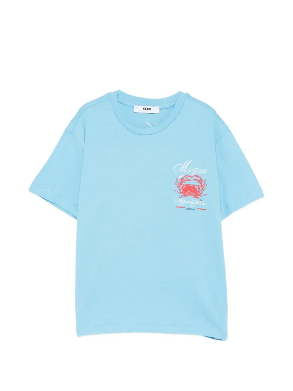 Футболка с графичным принтом Msgm Kids, синий