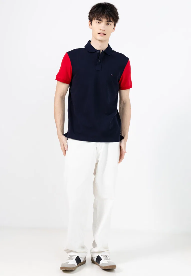Поло Regular Fit, колорблок, пике, Th Mainline Tommy Hilfiger, темно-синий/мультиколор — фото 4