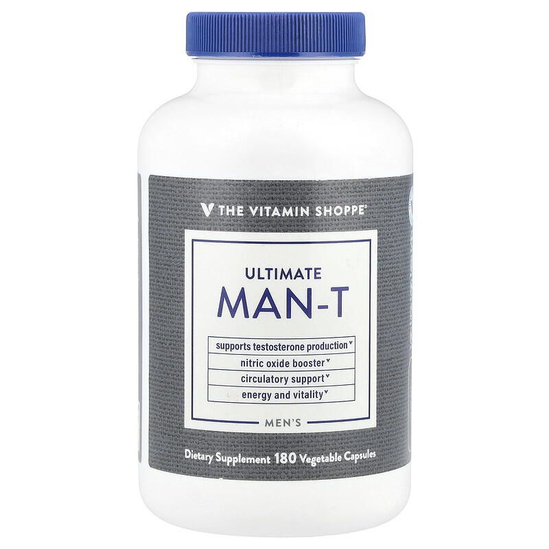 

The Vitamin Shoppe, Men's Ultimate Man-T, 180 растительных капсул