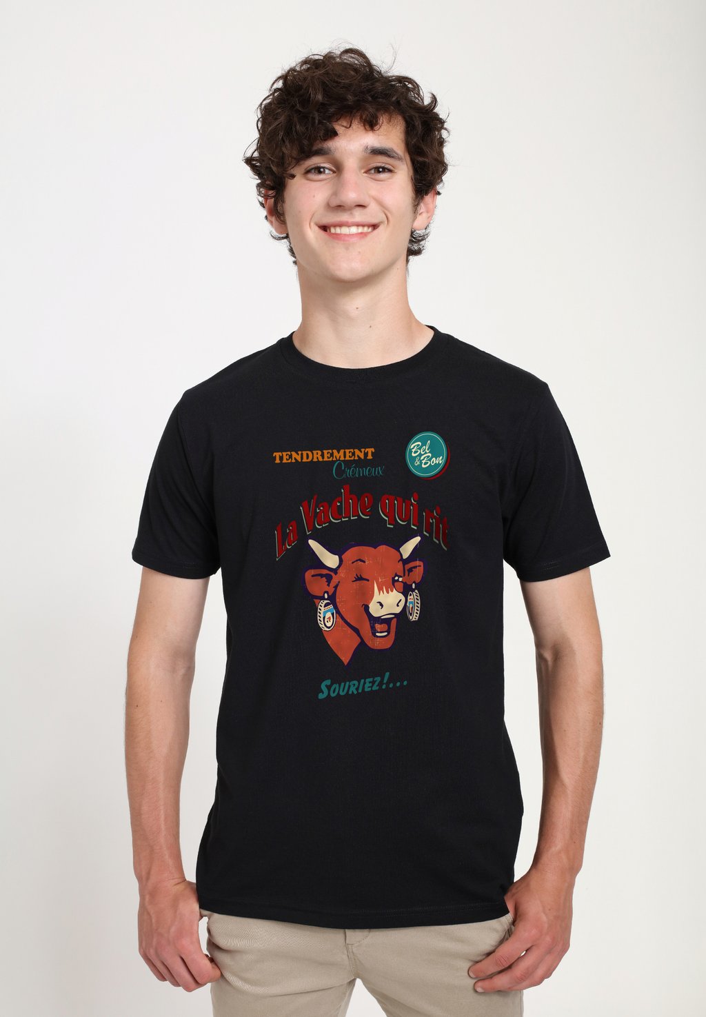 

Футболка с принтом THE LAUGHING COW SMILE Henry Tiger, черный