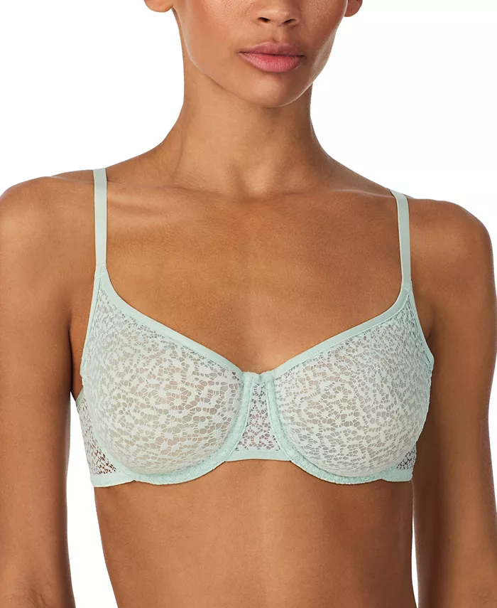 

Современный кружевной полупрозрачный бюстгальтер-полуторка DK4019 DKNY, зеленый