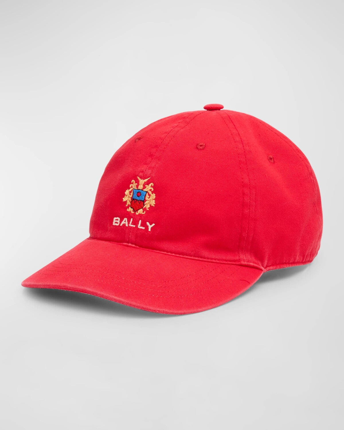 

Мужская бейсболка с вышитым логотипом и гербом Bally, цвет Candy Red 50