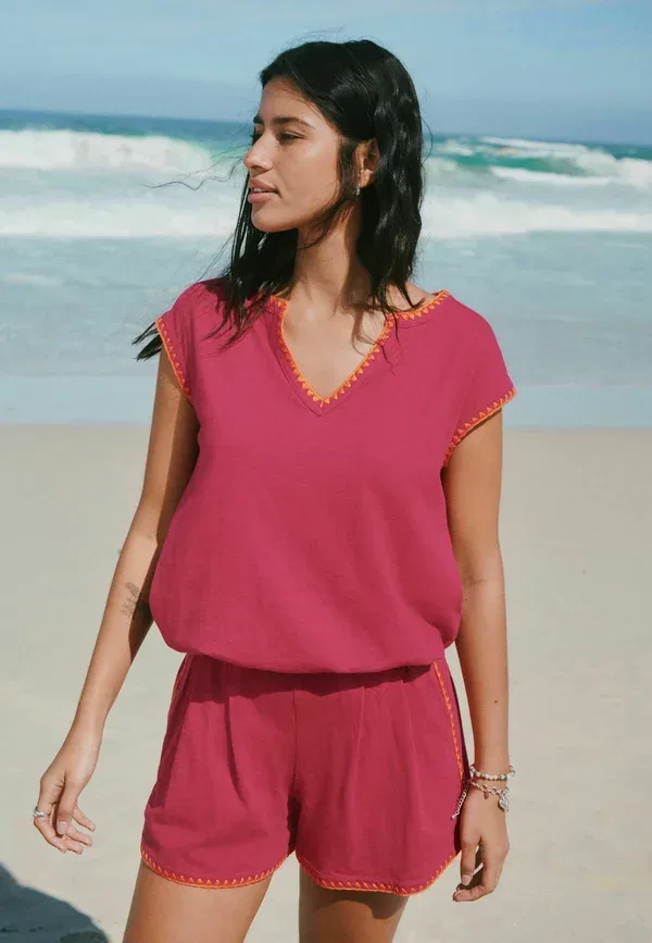 Шорты Next Regular fit whipstitch jersey, розовый