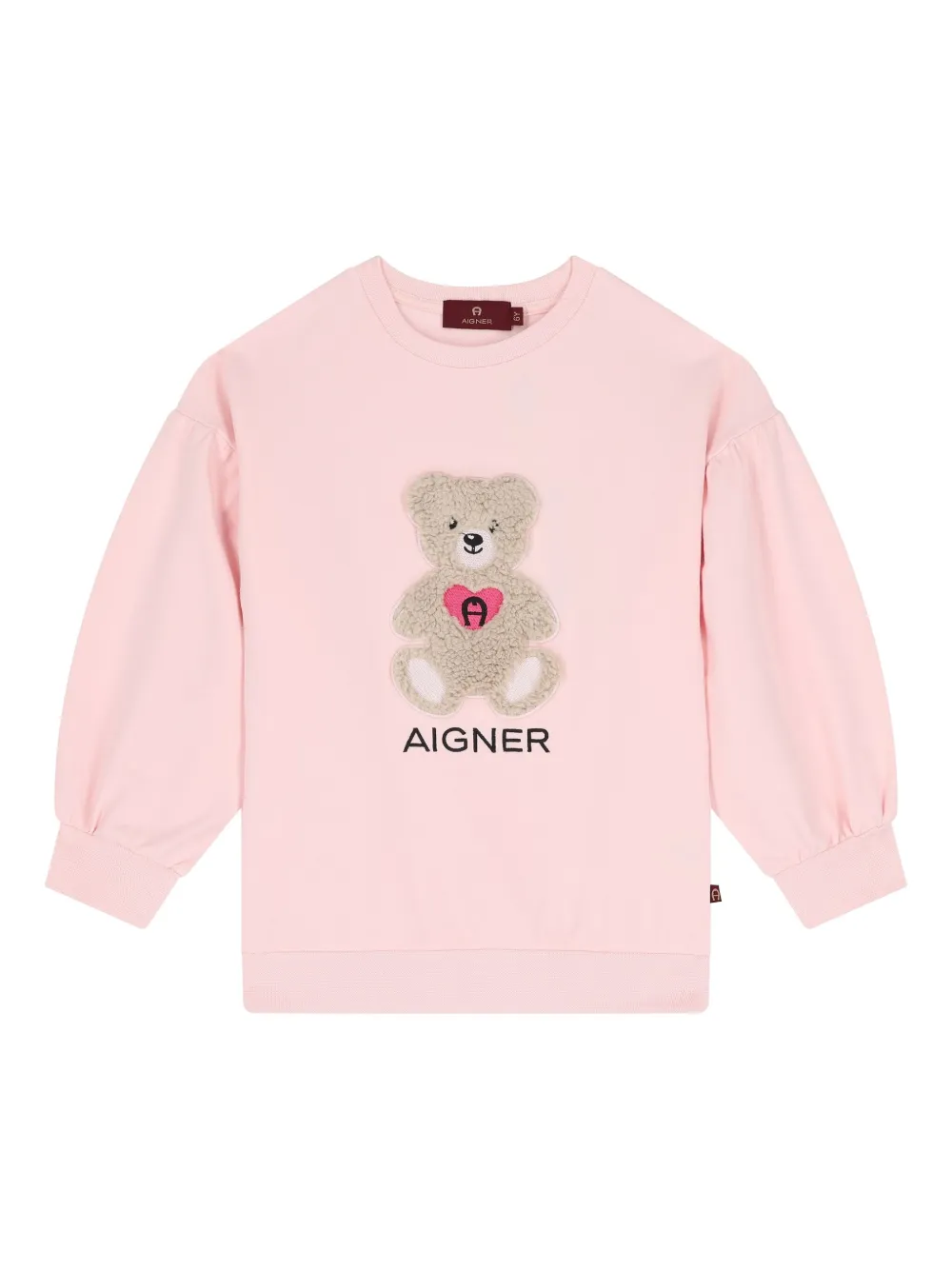 

Толстовка с рукавами-буфами и принтом плюшевого мишки Aigner Kids, розовый