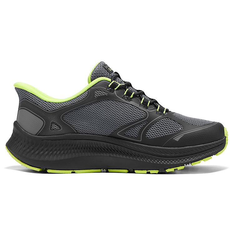 Детские кроссовки для бега SKECHERS GIRLS с низким верхом, устойчивые к истиранию Skechers Kids, черный/серый/зеленый — фото 2