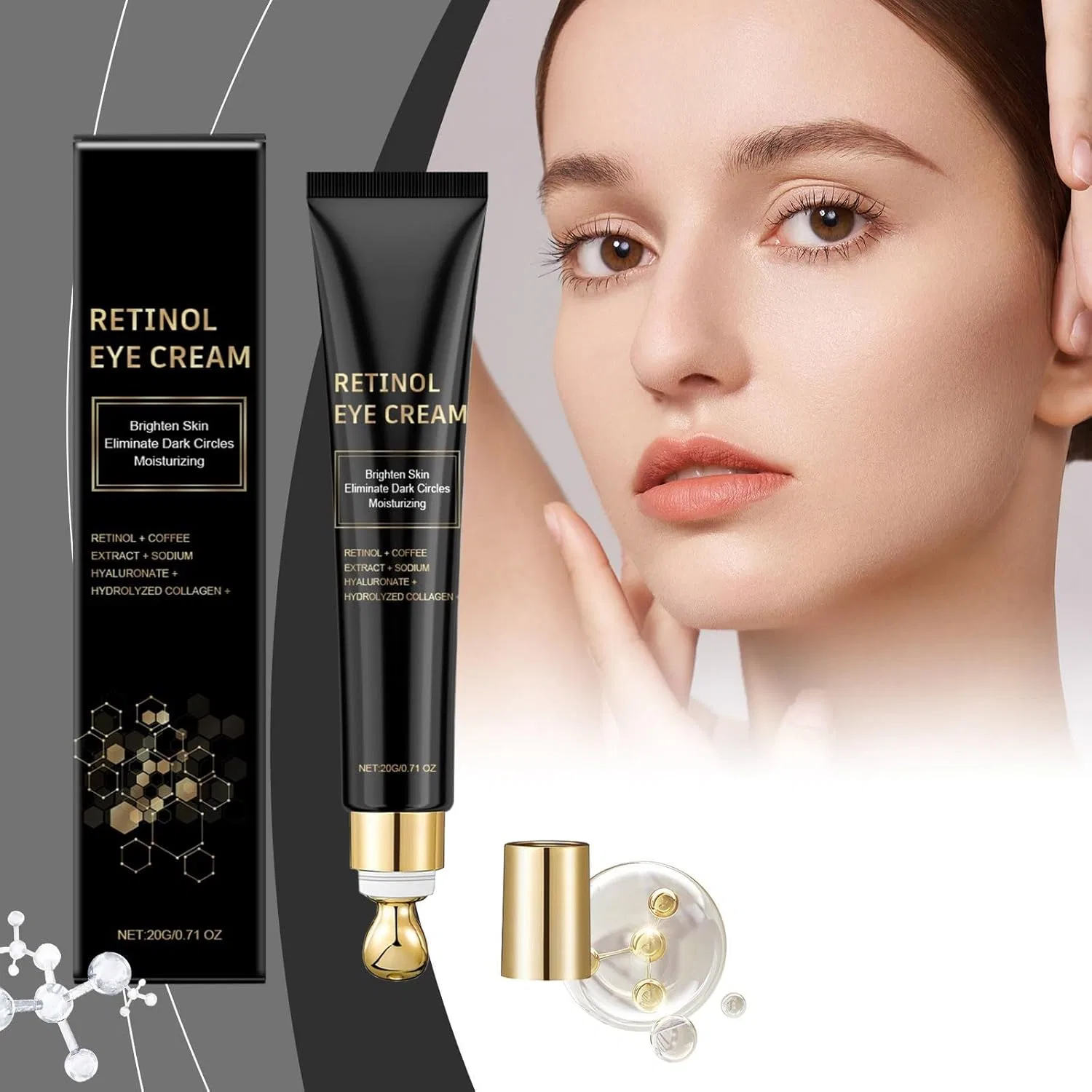 Крем для глаз с ретинолом и охлаждающим роликом от Retinol Generisch, 1 Piece. — фото 2