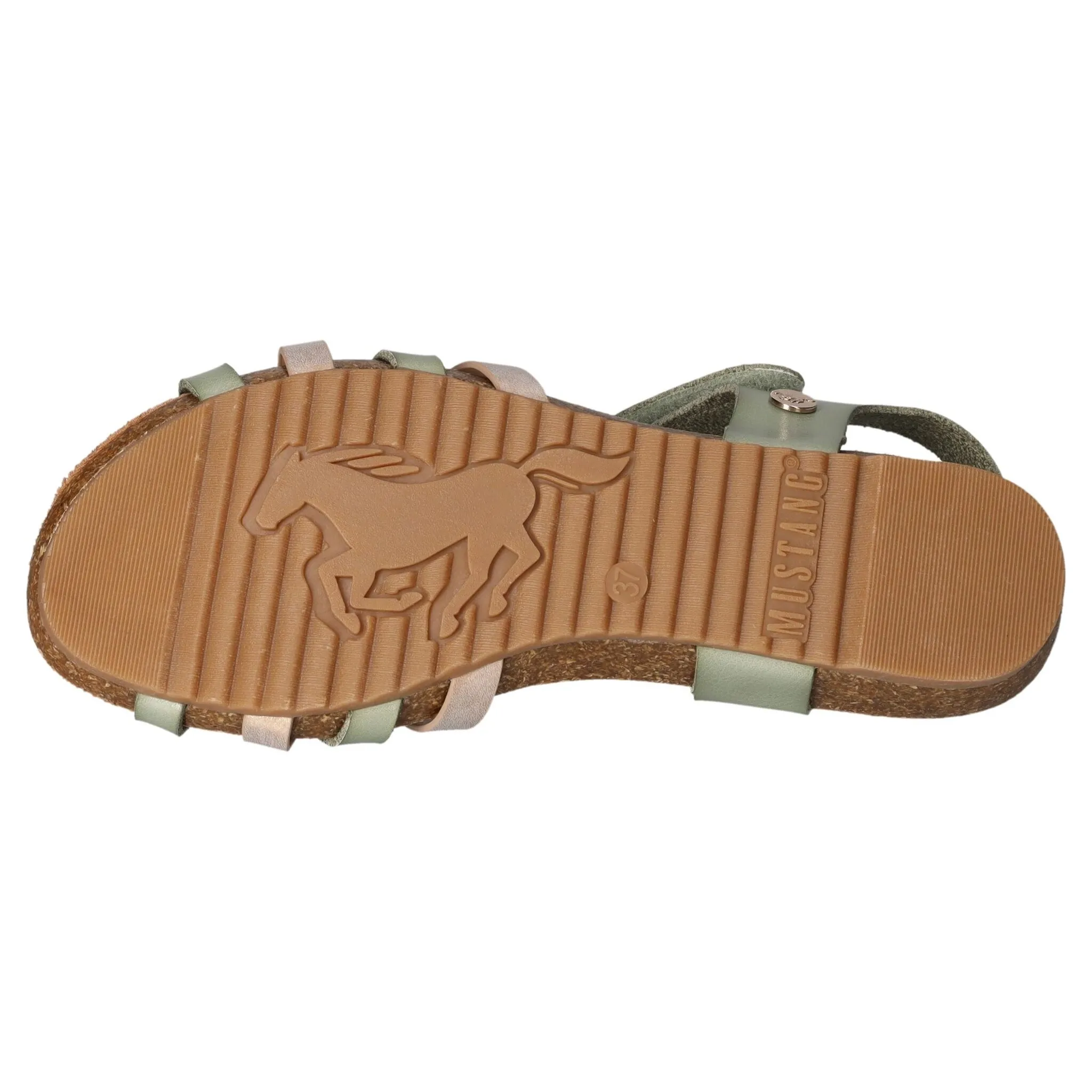 Сандалии Mustang Shoes с ремешками, летняя обувь, сандалии, туфли на липучке, с ремешками на липучке, коричневый — фото 3
