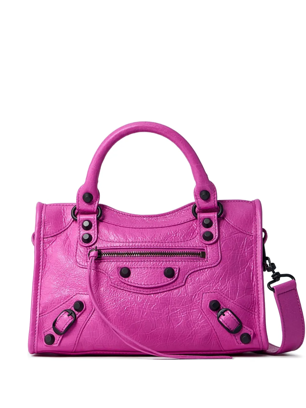 

Сумка-тоут City из кожи, украшенная заклепками BALENCIAGA, розовый