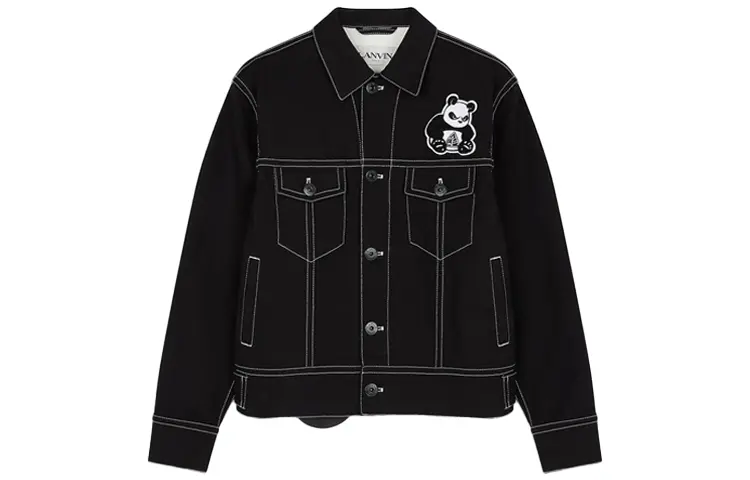 

Lanvin ФИЛА джинсовая куртка мужская черная, Black