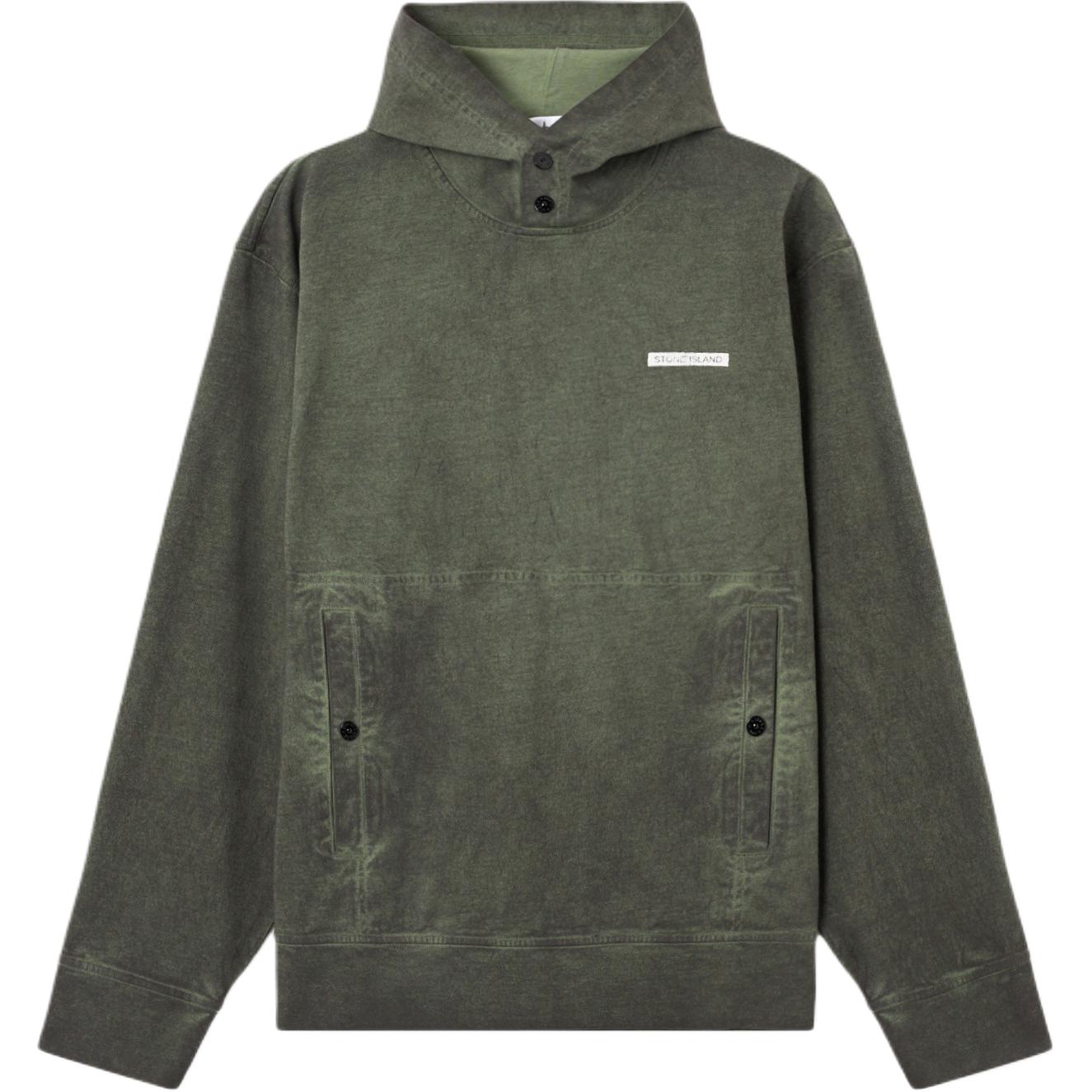 

STONE ISLAND Зеленый мужской свитшот