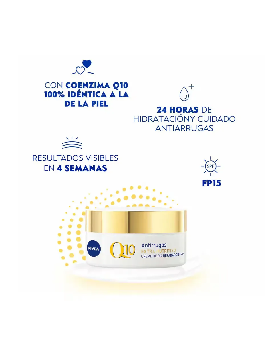 Крем для лица SPF15 NIVEA Дневной Q10 Power Экстра Питательный Анти-купероз — фото 4