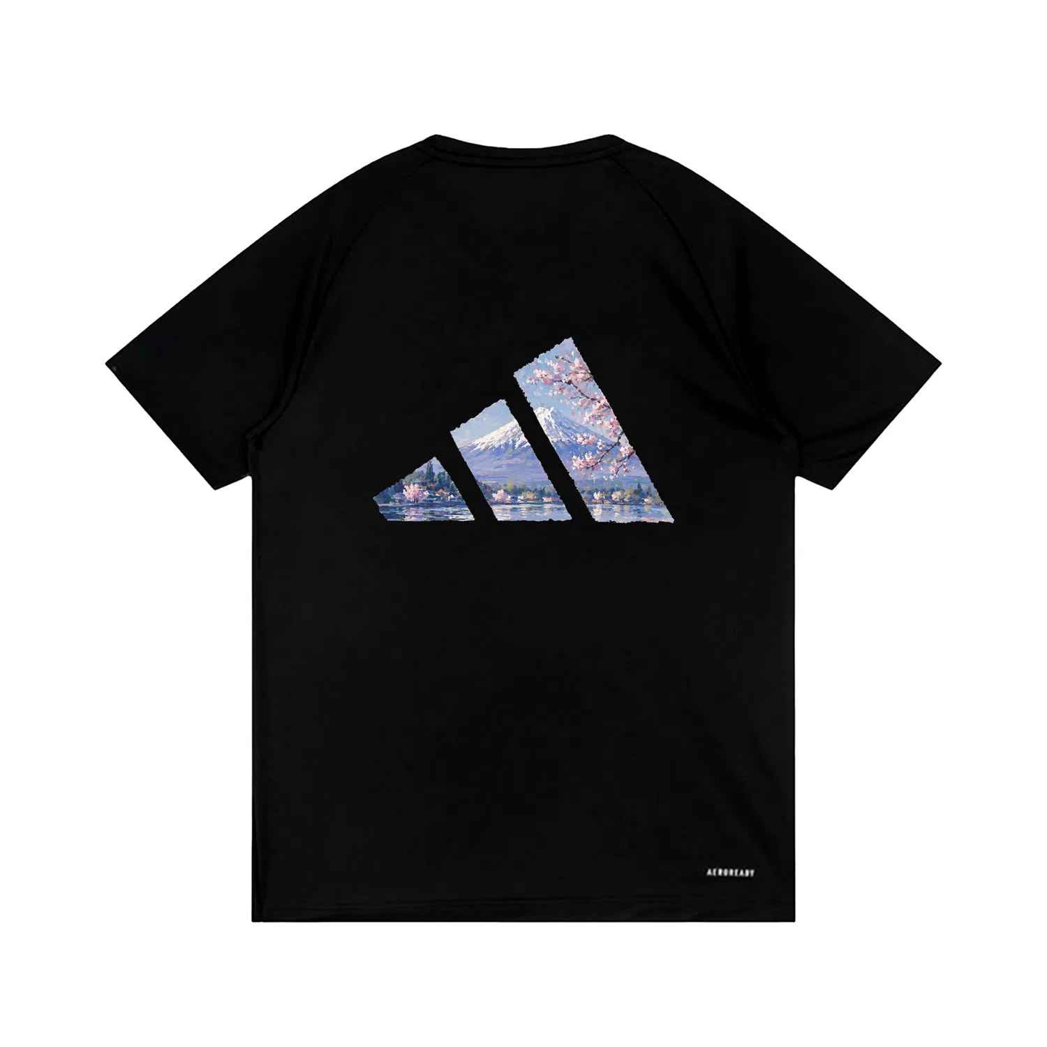 Футболка с принтом Fuji Adidas Black — фото 4