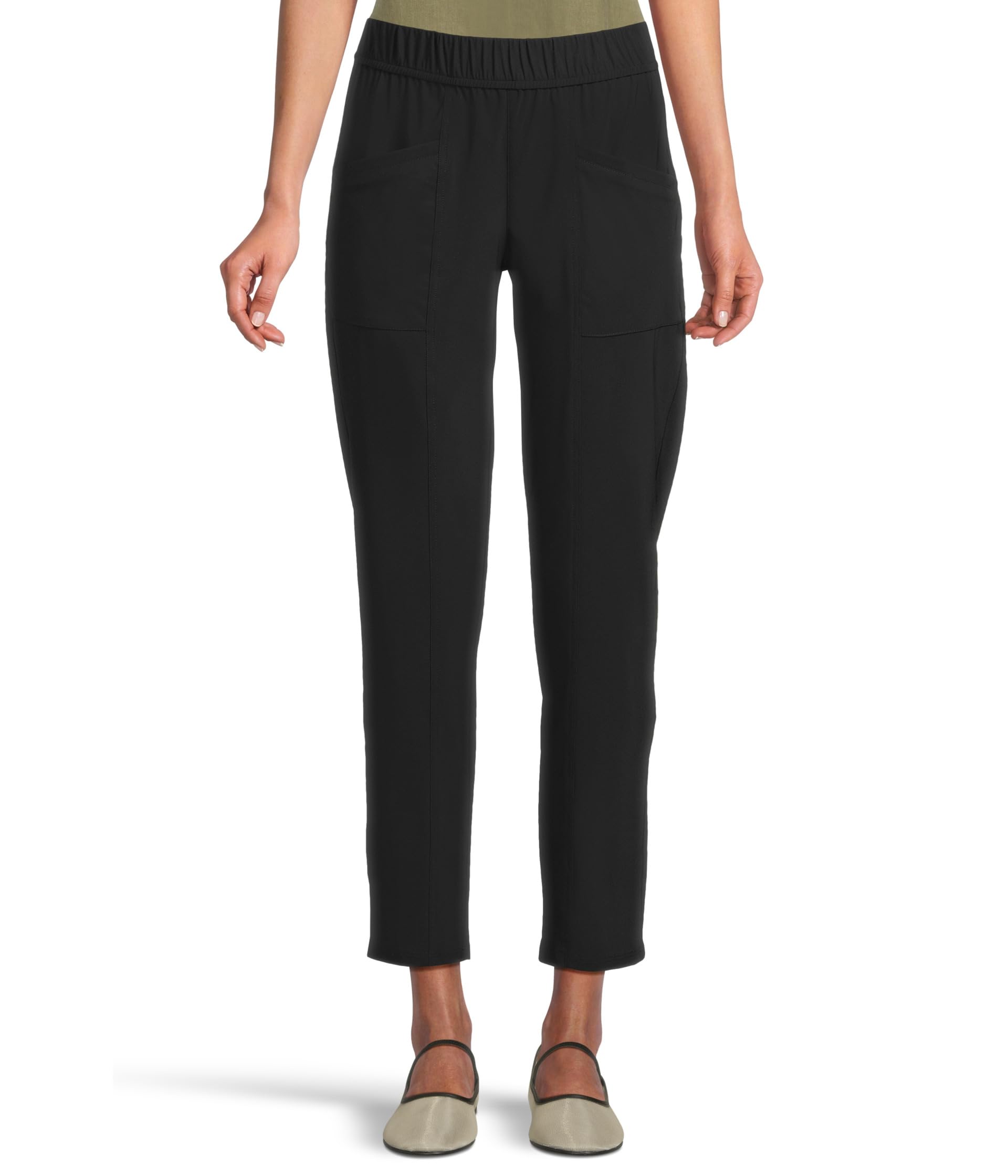 

Брюки Elliott Lauren Elastic Waist Pull On Pants With Slanted Pockets, черный