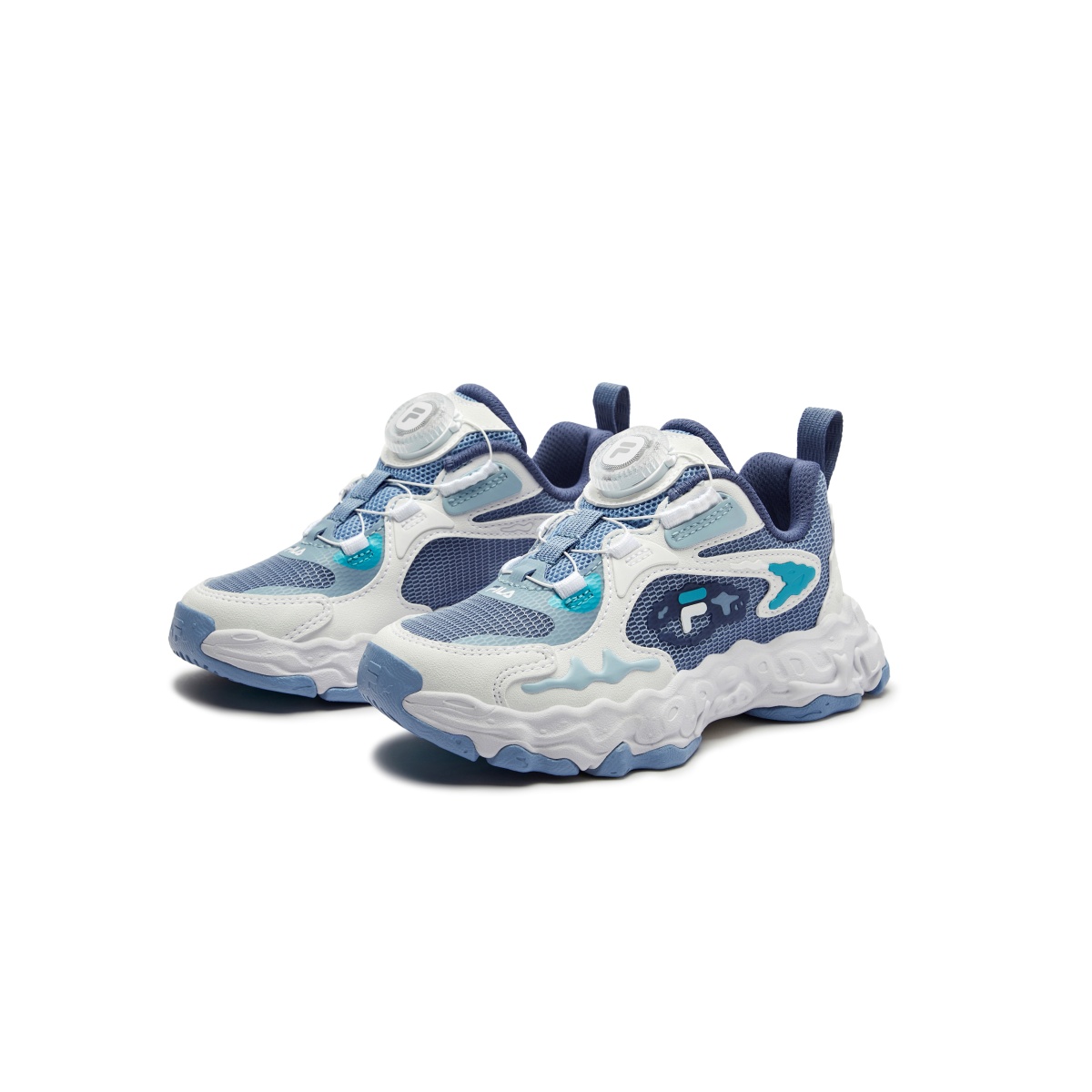 Кроссовки Fossil Shoes, легкие, с амортизаторами, низкие, детские, для бега FILA KIDS, синий/белый — фото 3