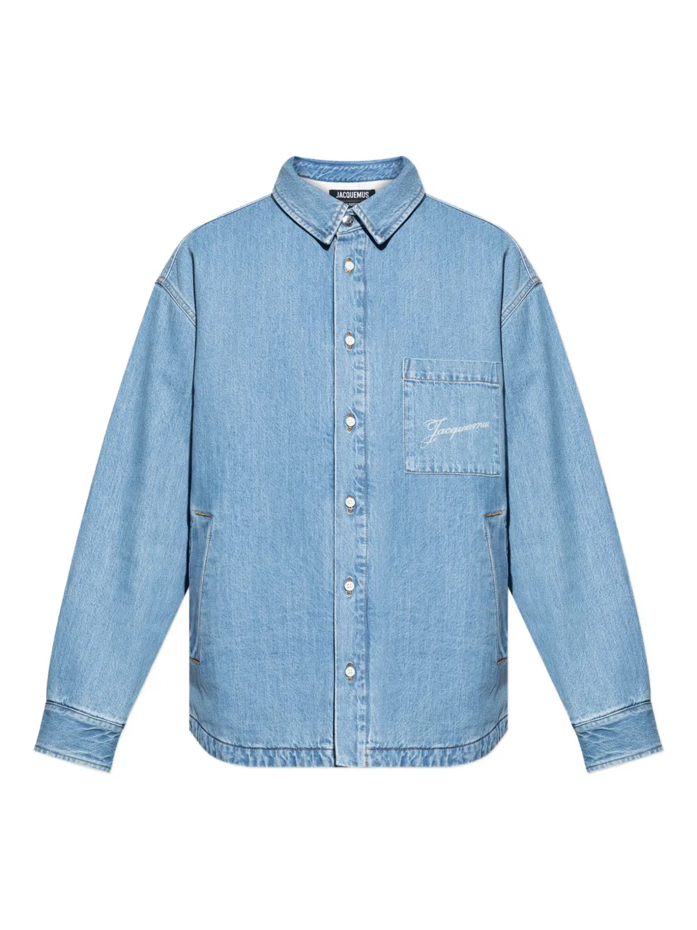 

Куртка embroidered pocket denim shirt JACQUEMUS, синий