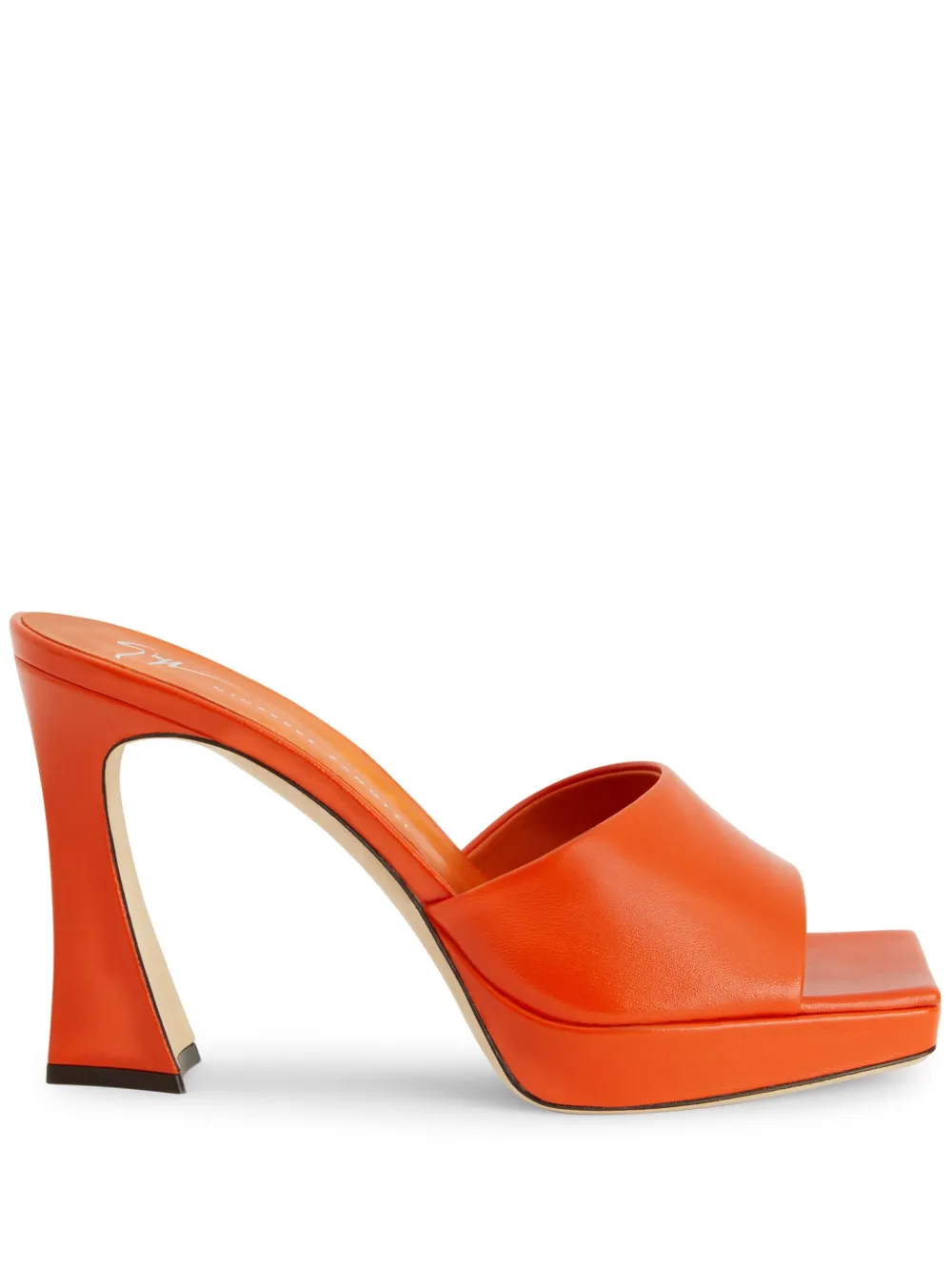Мюли Solhene 100 на платформе Giuseppe Zanotti, оранжевый