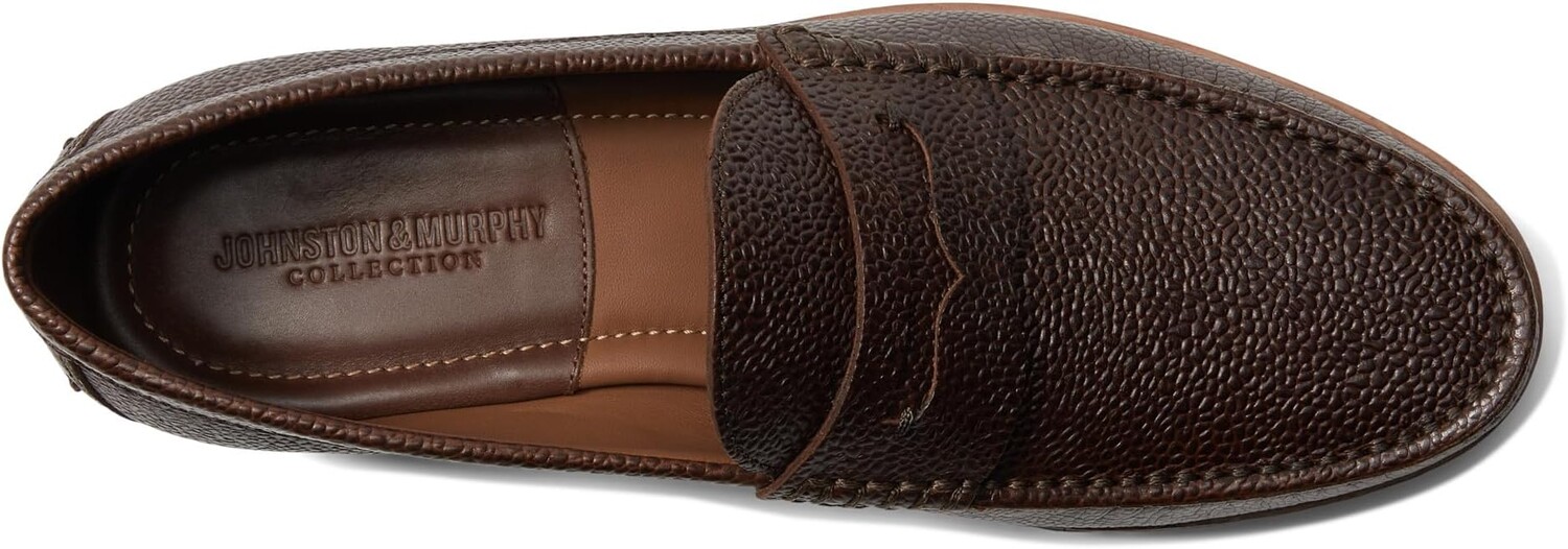 Лоферы Johnston & Murphy Collection Baldwin Lug Penny, цвет Mahogany Scotch Grain — фото 2