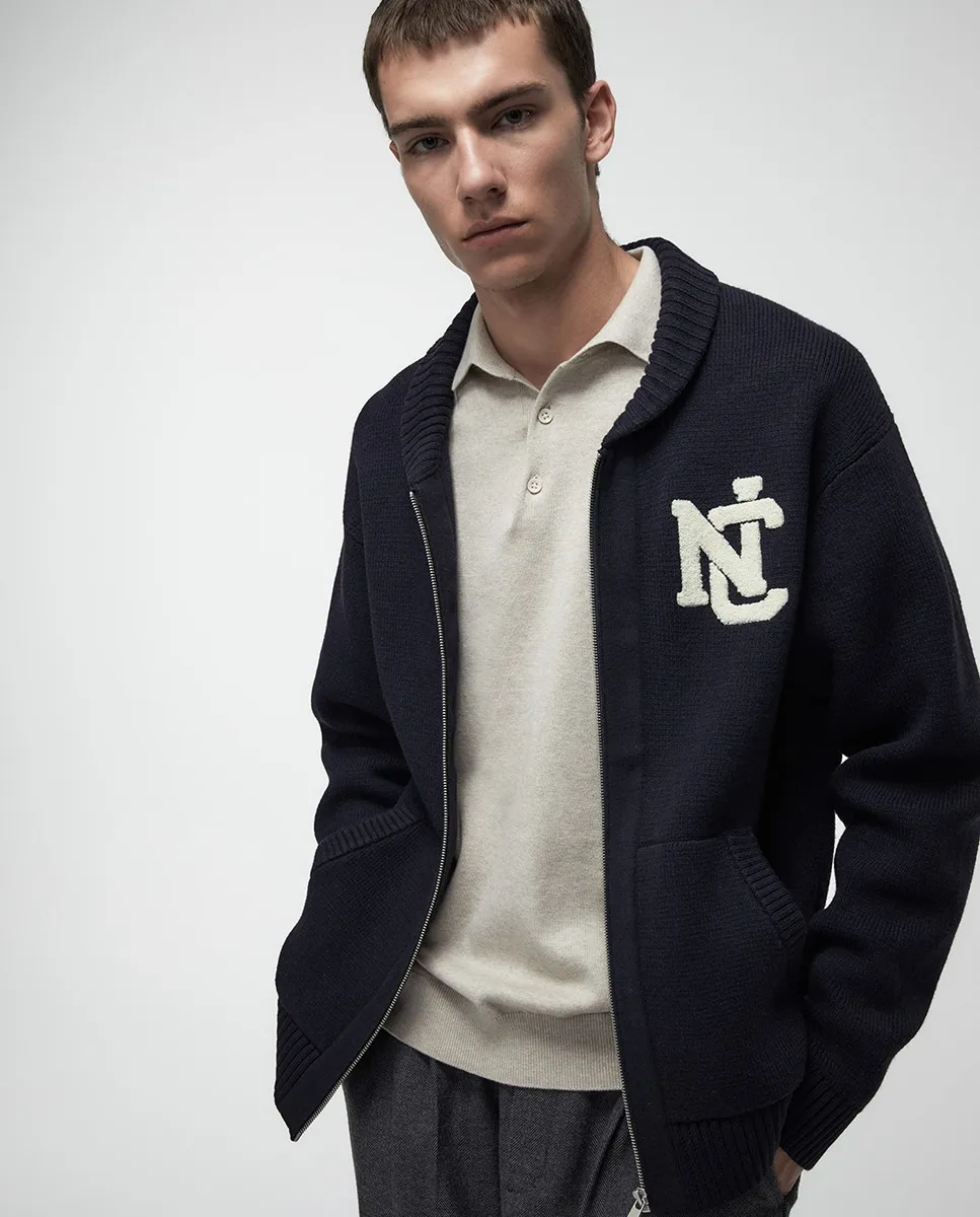 

Интарсия куртка Sfera, темно-синий