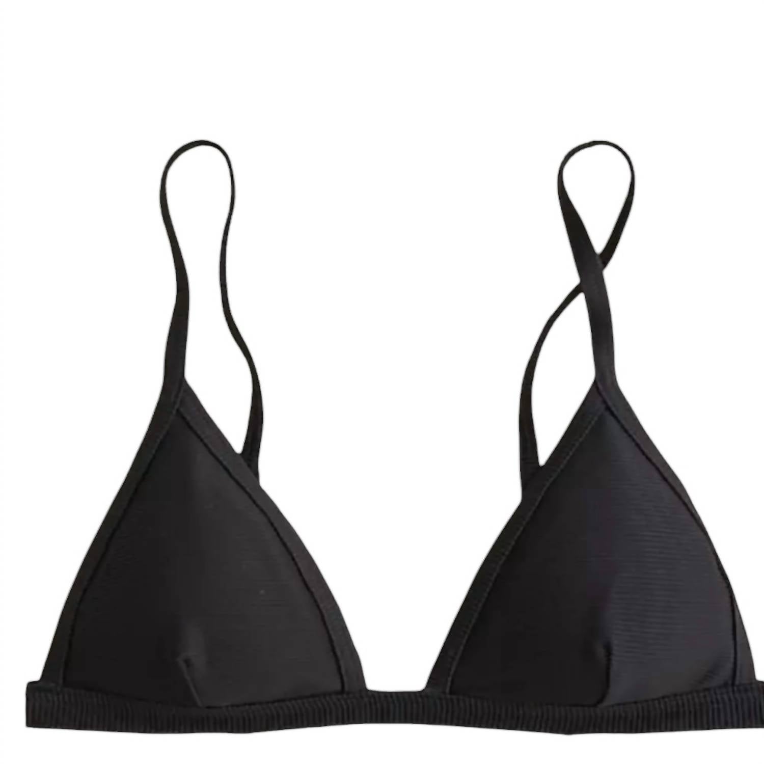 

Ребристый треугольный бикини-топ черного цвета J.Crew