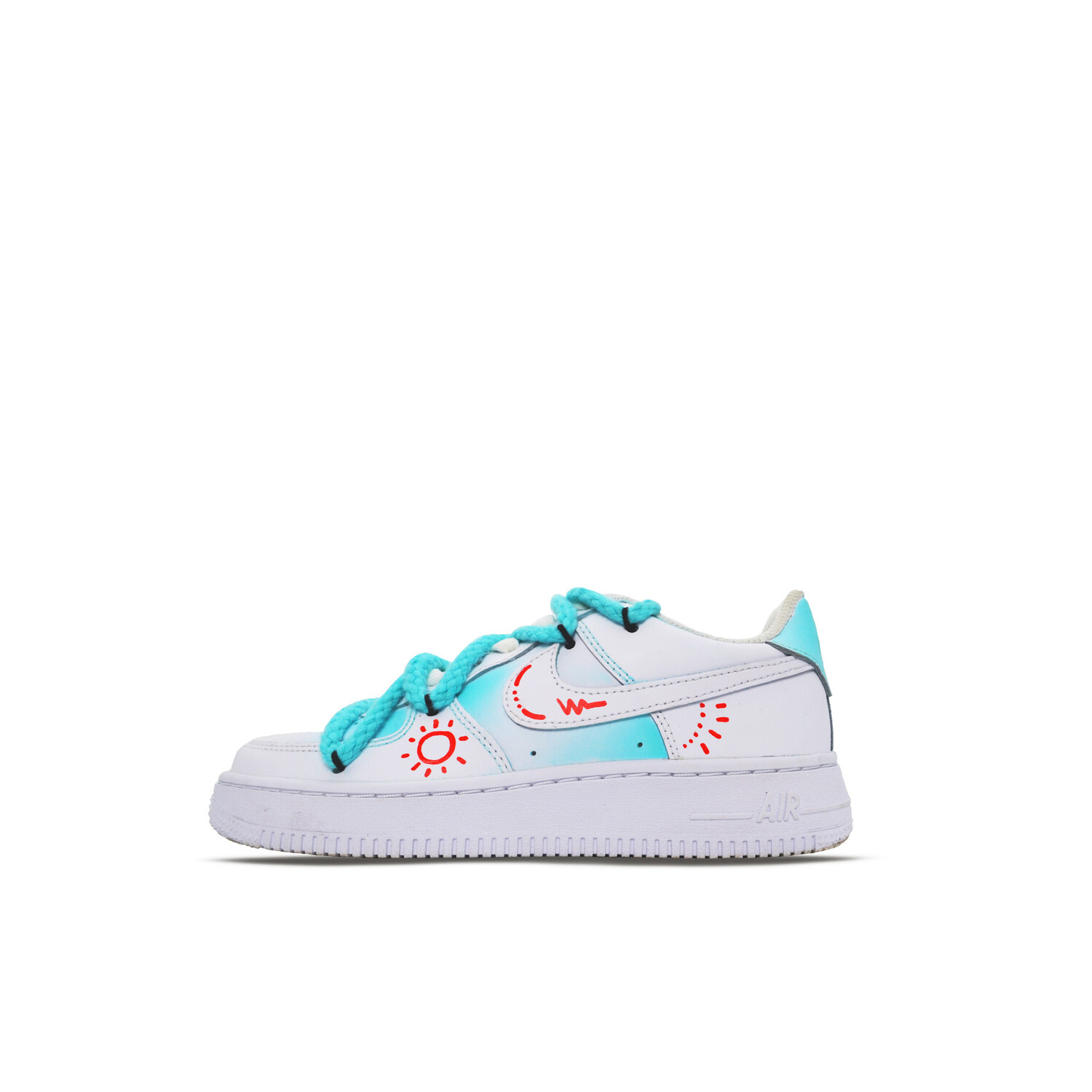 

Кроссовки Nike Air Force 1 Skateboard Shoes Women's Low-Top White Blue, Синий, Кроссовки Nike Air Force 1 Skateboard Shoes Women's Low-Top White Blue