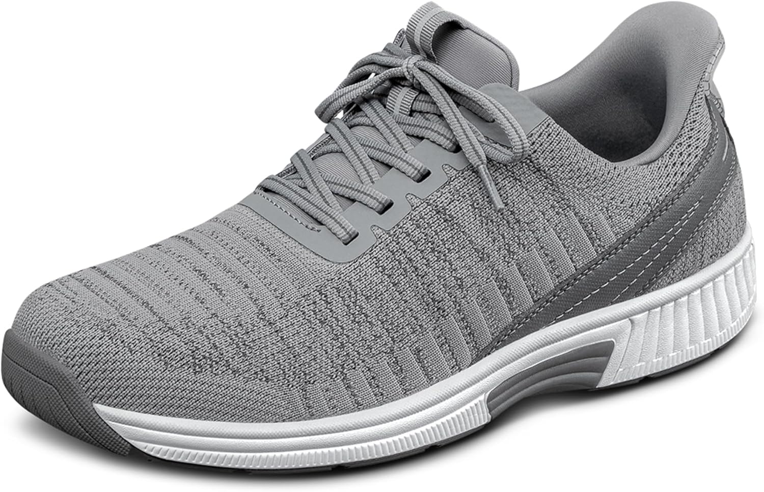 

Мужские ортопедические кроссовки Orthofeet Yari с вязаным верхом и без шнурков, серый