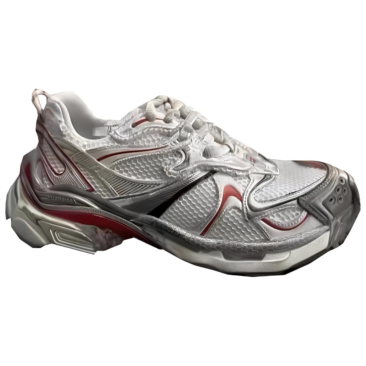 Кроссовки мужские Balenciaga Runner массивные, серебряный — фото 2
