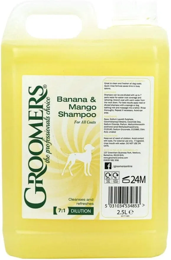 Шампунь для собак «Banana and Mango» от Groomers, 2.5 л Groomers