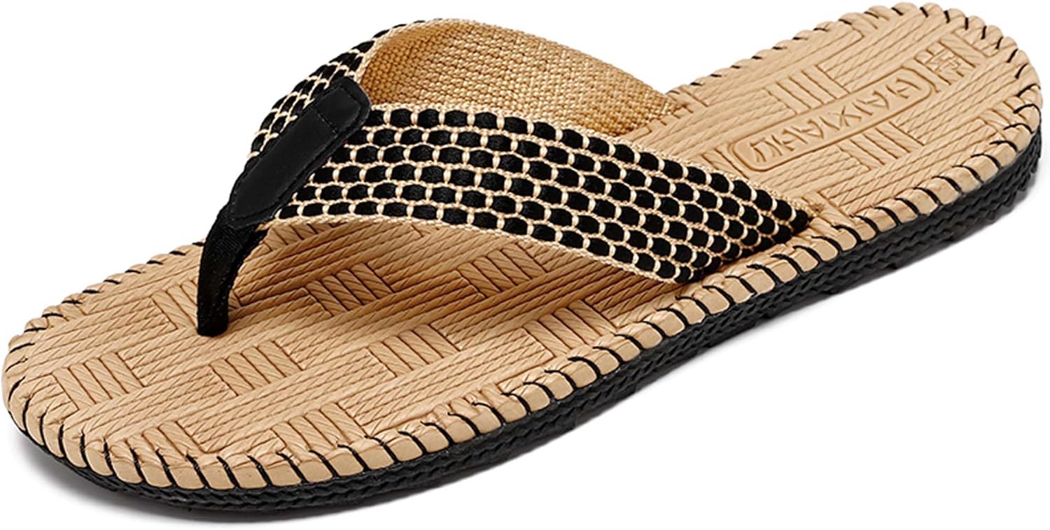 

Мужские сандалии GeRRiT с поддержкой свода стопы, удобные, противоскользящие, с открытым носком, летние пляжные туфли, тапочки с пряжкой, повседневные мужские тапочки, коричневый