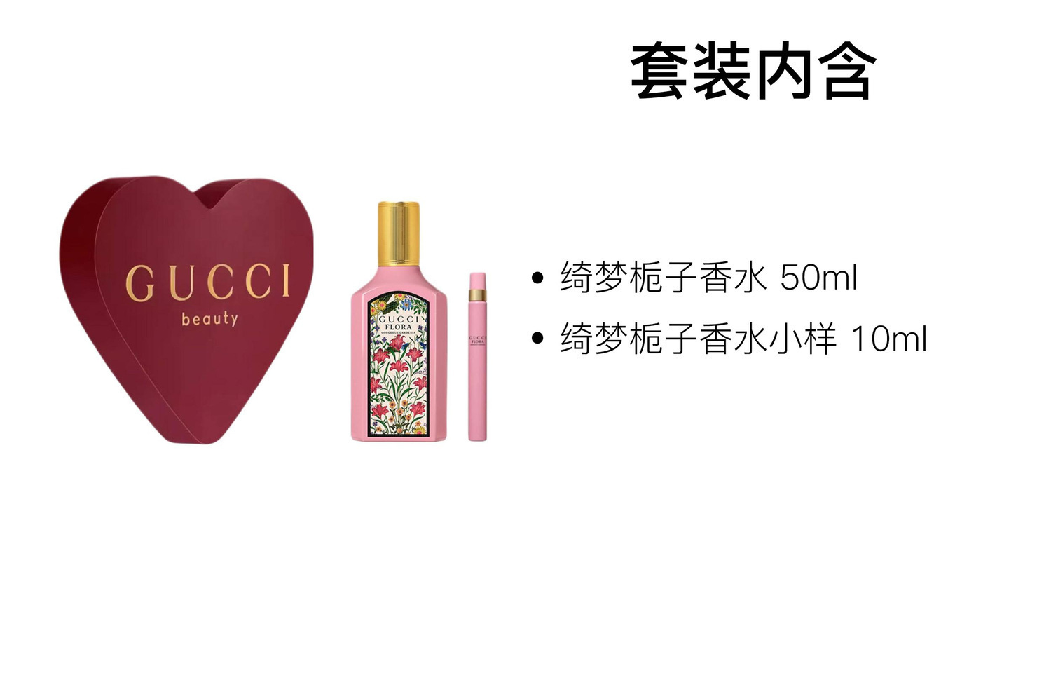 Подарочный набор парфюмерии Gucci Flora Gorgeous Gardenia, 10 мл + 50 мл — фото 2