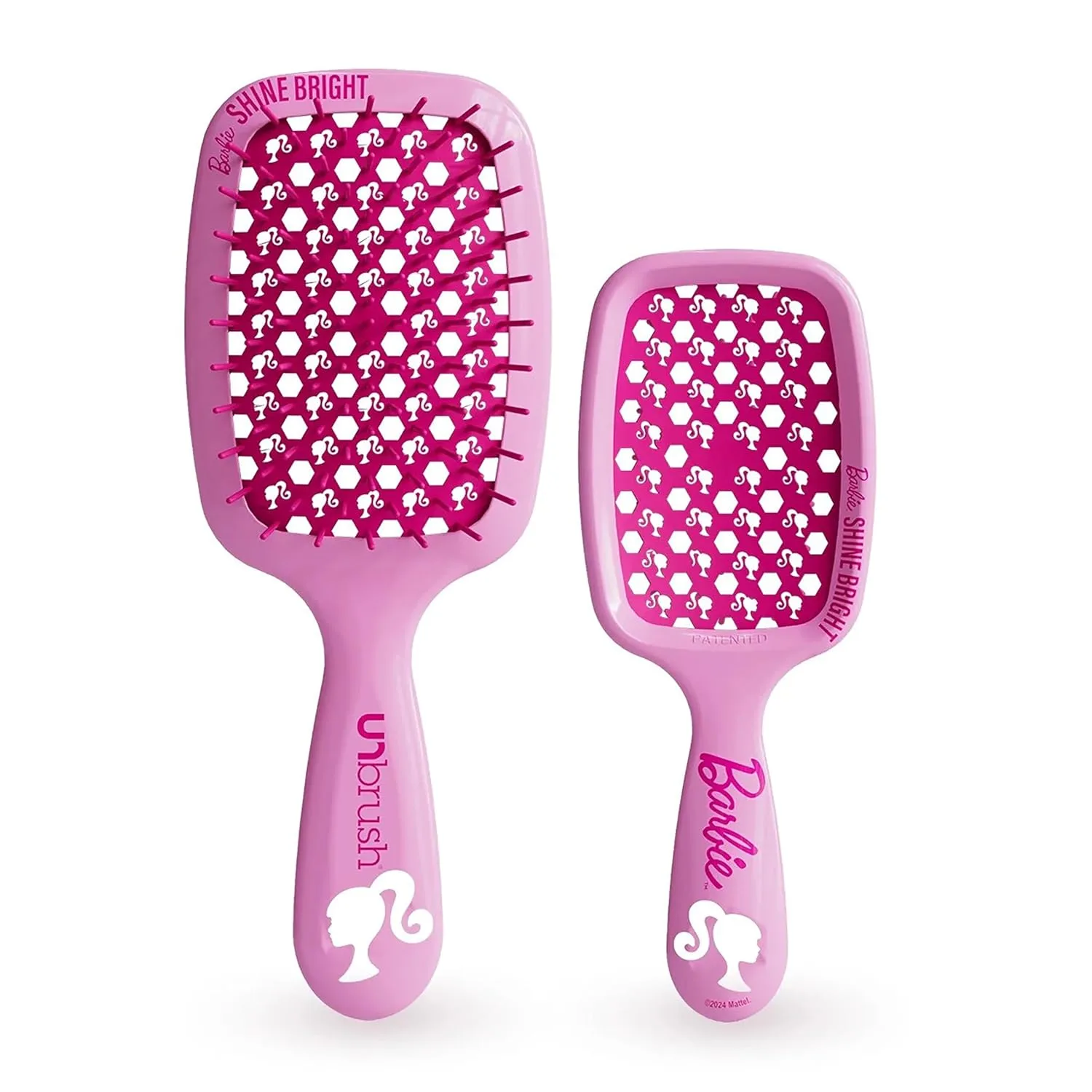 Набор расчесок для распутывания волос UNbrush Barbie - Shine Bright - Розовый Fhi Heat, Pink