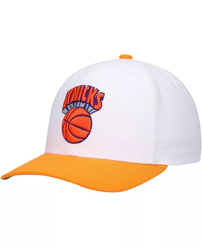 

Мужская белая, оранжевая бейсболка New York Knicks Hardwood Classics Core 2-Tone 2.0 Pro Snapback Mitchell & Ness