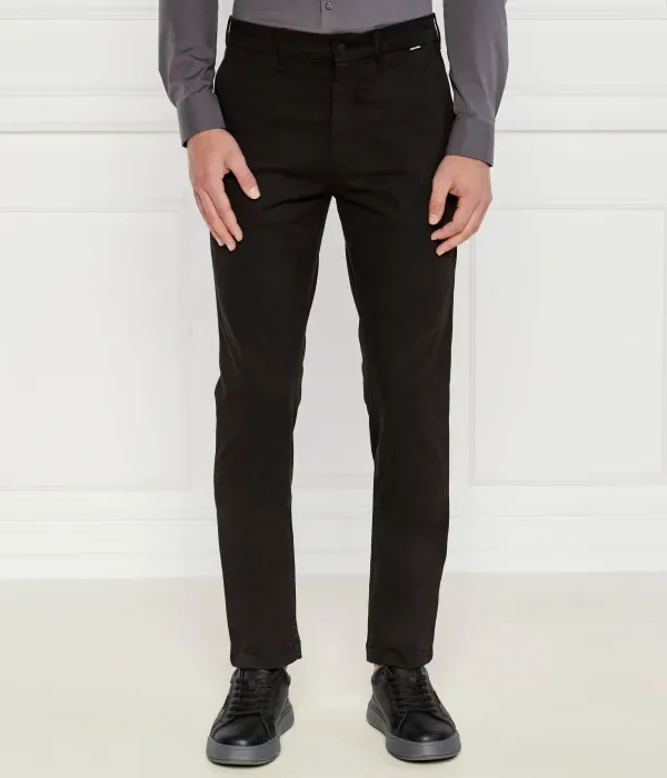 Современные саржевые брюки чинос slim fit Calvin Klein, черный