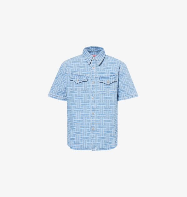 

Рубашка джинсовая Regular-Fit с узором переплетения Kenzo, белый