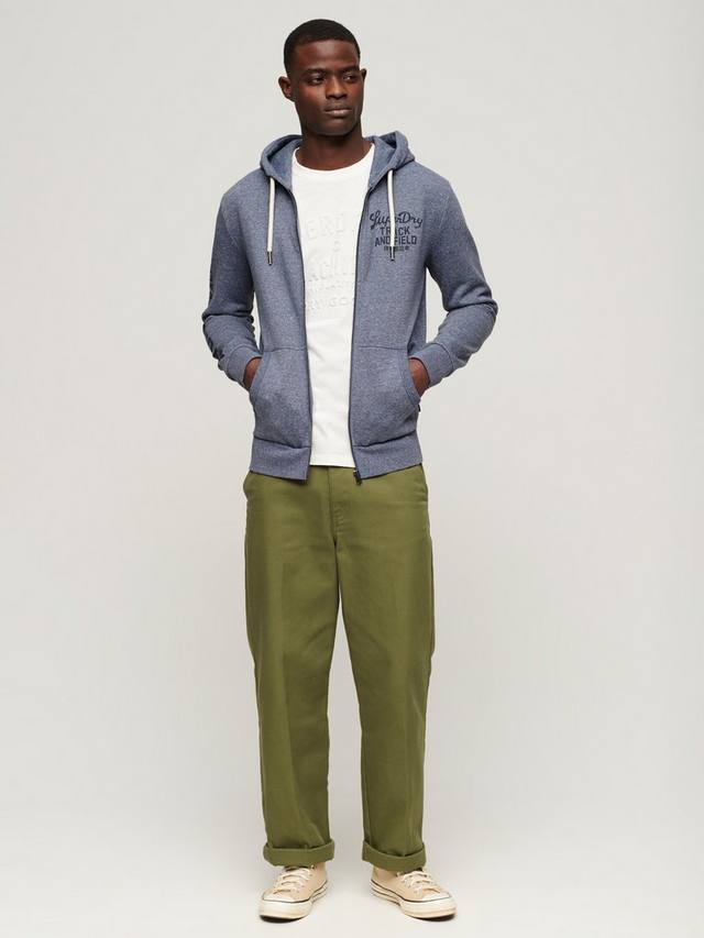 

Толстовка на молнии с изображением спортивного колледжа Superdry, цвет Tois Blue Grit