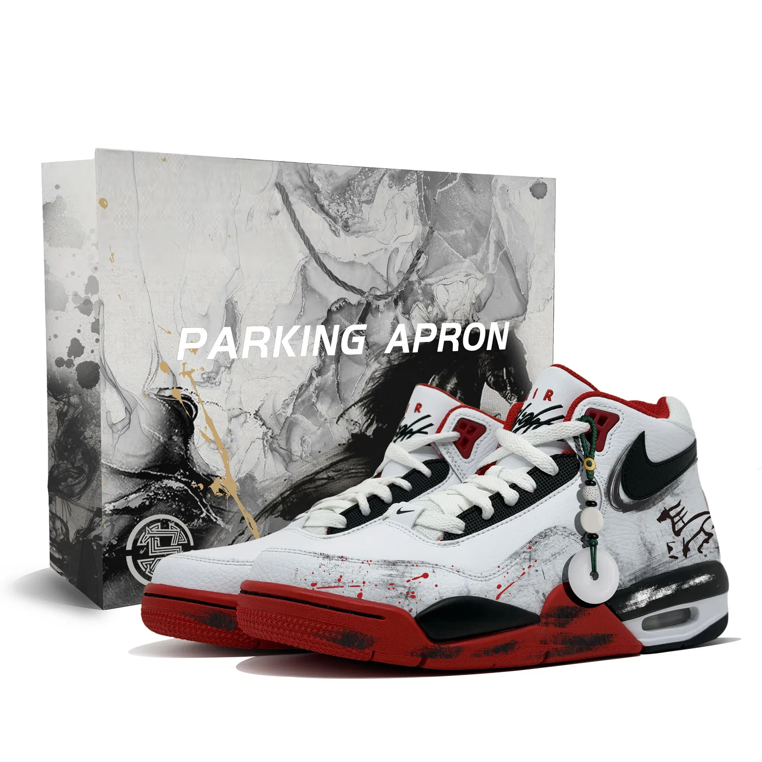 Кроссовки баскетбольные Nike Flight Legacy Black White Red