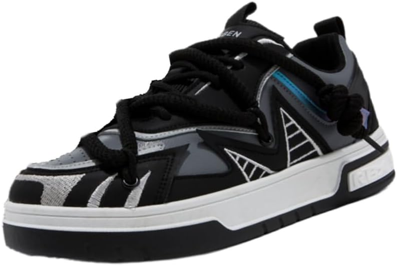 

Мужские модные скейтбордические кроссовки - противоскользящие спортивные и повседневные обувь, подходят для ежедневной носки Fusecottc, черный