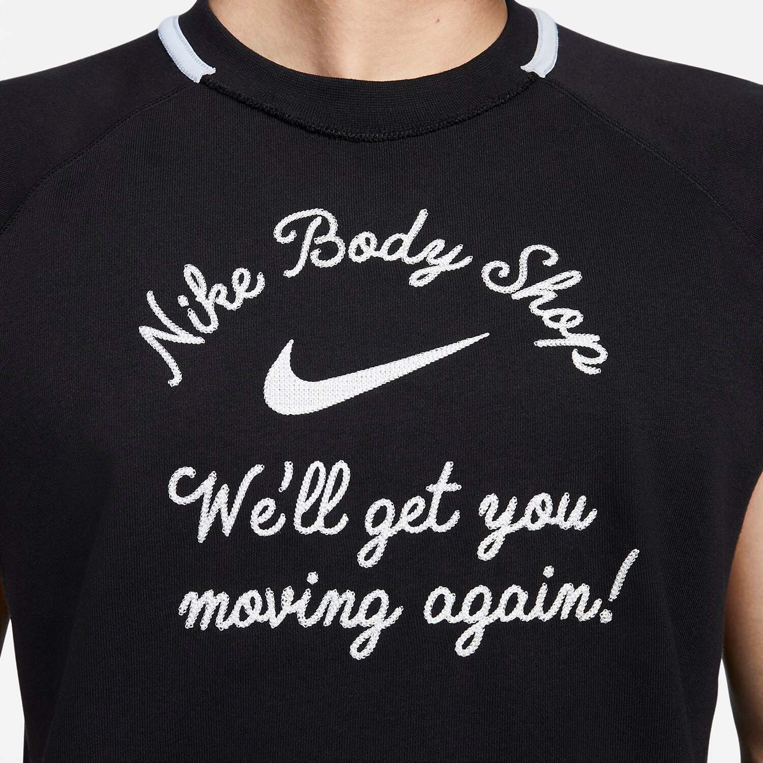 Топ Nike Dri-FIT Sleeveless Fleece Fitness Top 'Black' — фото 2