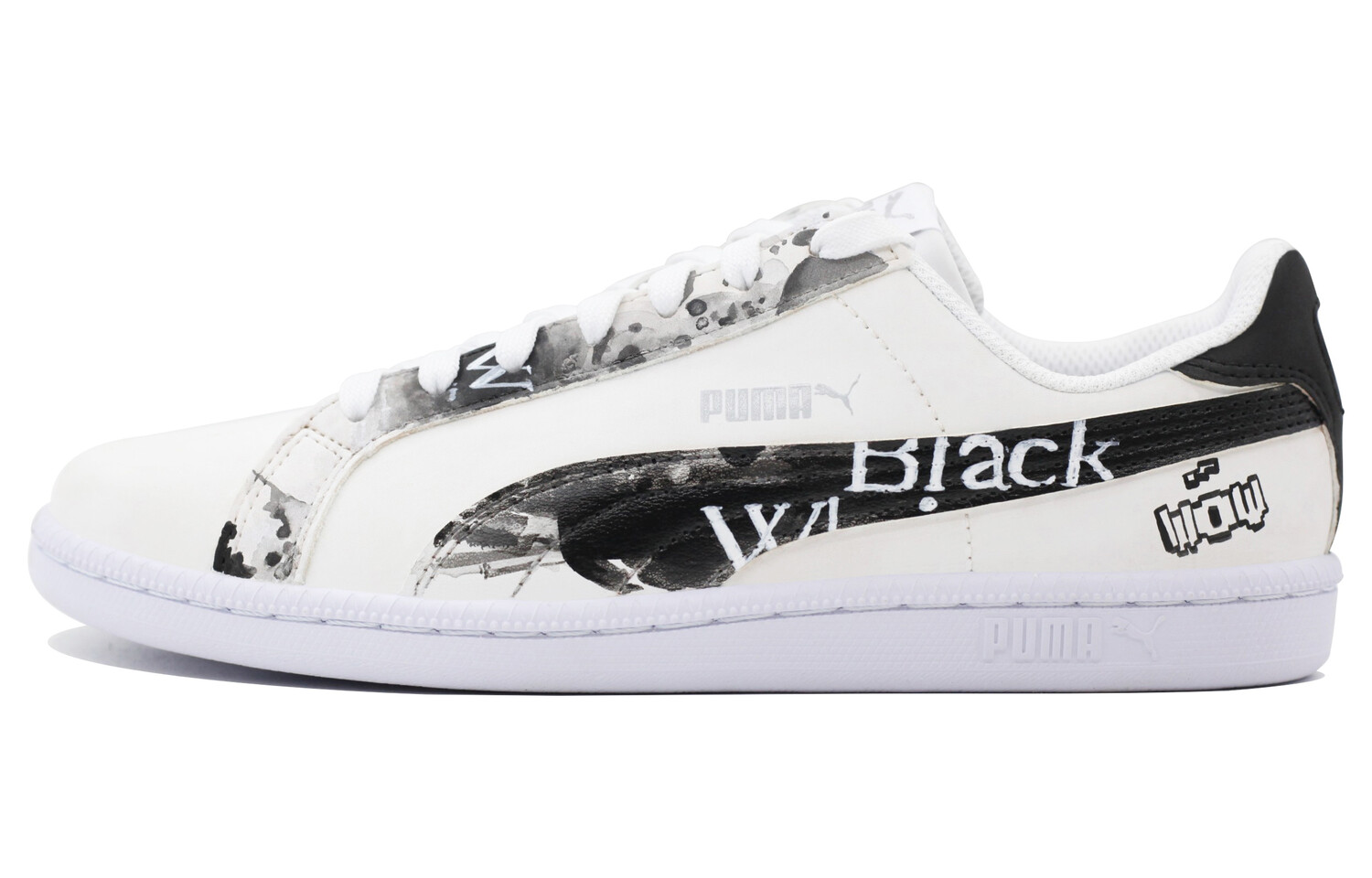 

Кроссовки Puma Skateboarding Shoes Unisex Low-top Black/White, черный/белый