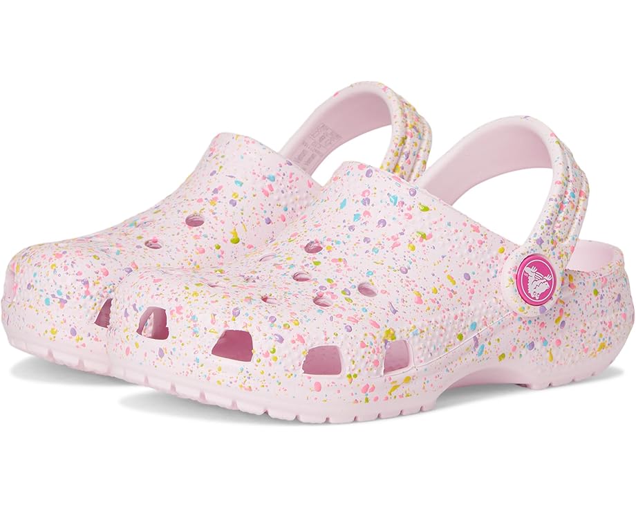 

Унисекс кроксы Crocs Kids Classic Clogs With Patterns And Graphics, Pink Milk/Multi