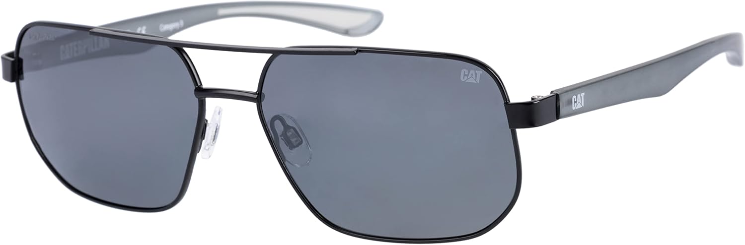 

Caterpillar мужские 8013 поляризованные солнцезащитные очки Navigator, Matte Black/Matte Grey Crystal