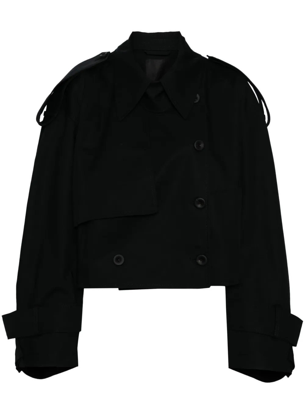 

Однобортное шерстяное пальто JNBY, черный