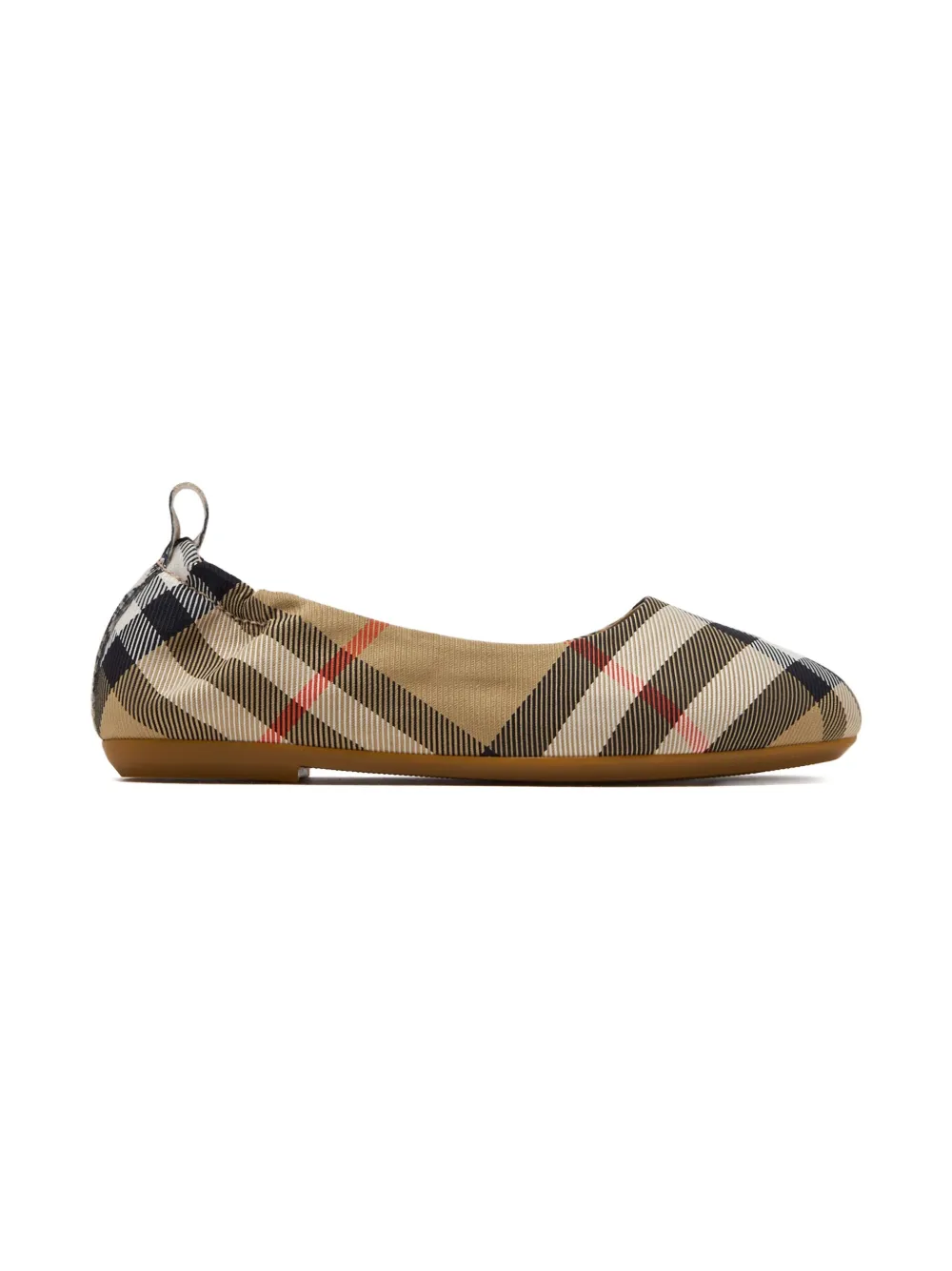 

Балетки в винтажную клетку BURBERRY KIDS, нейтральный