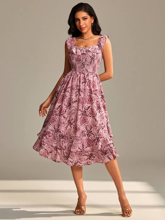 

платье миди с цветочным принтом Jolie Moi